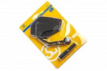 Зеркало-крупный ромб левое в руль, вставки 14.5-16.5мм + 18-19.5мм., чёрное, инд уп.