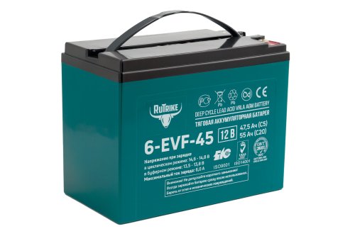 Тяговый аккумулятор RuTrike 6-EVF-45 (12V45A/H C5)