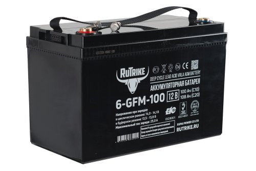 Аккумуляторная батарея Rutrike 6-GFM-100 (12V108A/H C20)