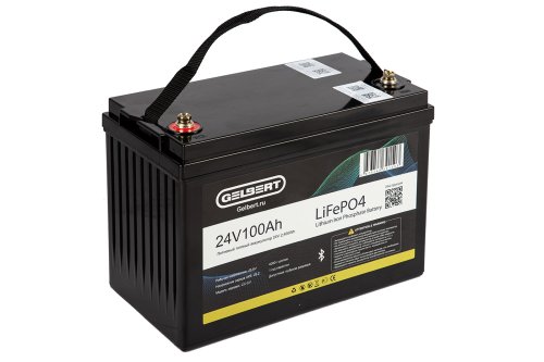 Аккумуляторная батарея литиевая Gelbert LiFePO4 (24V/100Ah/120A) Bluetooth
