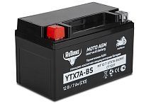 Аккумулятор стартерный для мототехники Rutrike YTX7A-BS (12V/7Ah) (UTX7A-BS, CT 1207, MT 12-7)