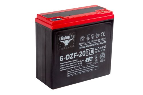 Тяговый аккумулятор RuTrike 6-DZF-20 (12V20A/H C3)